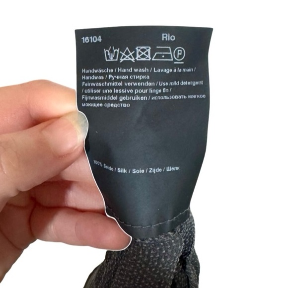 Annette Görtz Goertz Rio 100% Silk Sheer Asymmetrical Crossover Blouse 16104 - Picture 10 of 10